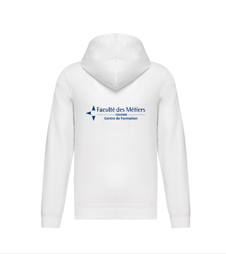 Sweat-shirt blanc floqué FDME