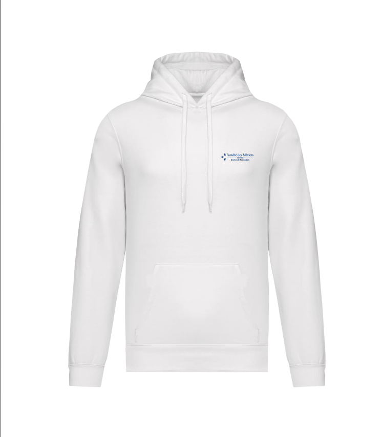 Sweat-shirt blanc floqué FDME