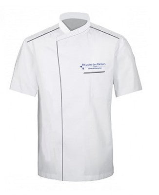 Veste de cuisine manche courte brodée Pâtisserie FDME
