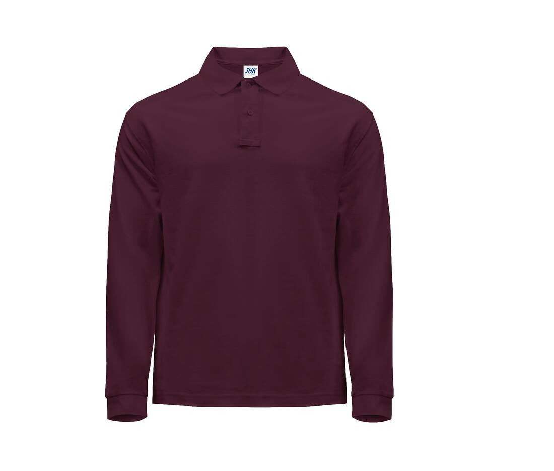 JHK - 182 - Polo manches longues en maille piquée - 10 coloris