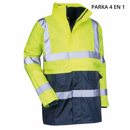 LMA - Prevention - Parka de Travail Haute Visibilité 4 en 1 - 2 coloris