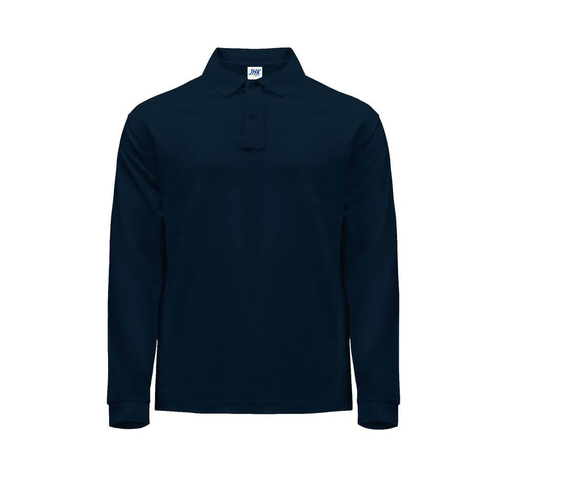 JHK - 182 - Polo manches longues en maille piquée - 10 coloris