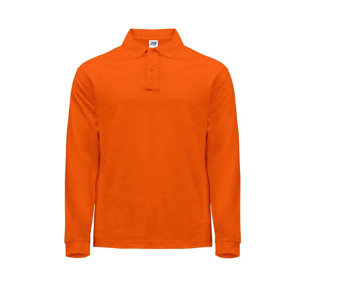 JHK - 182 - Polo manches longues en maille piquée - 10 coloris