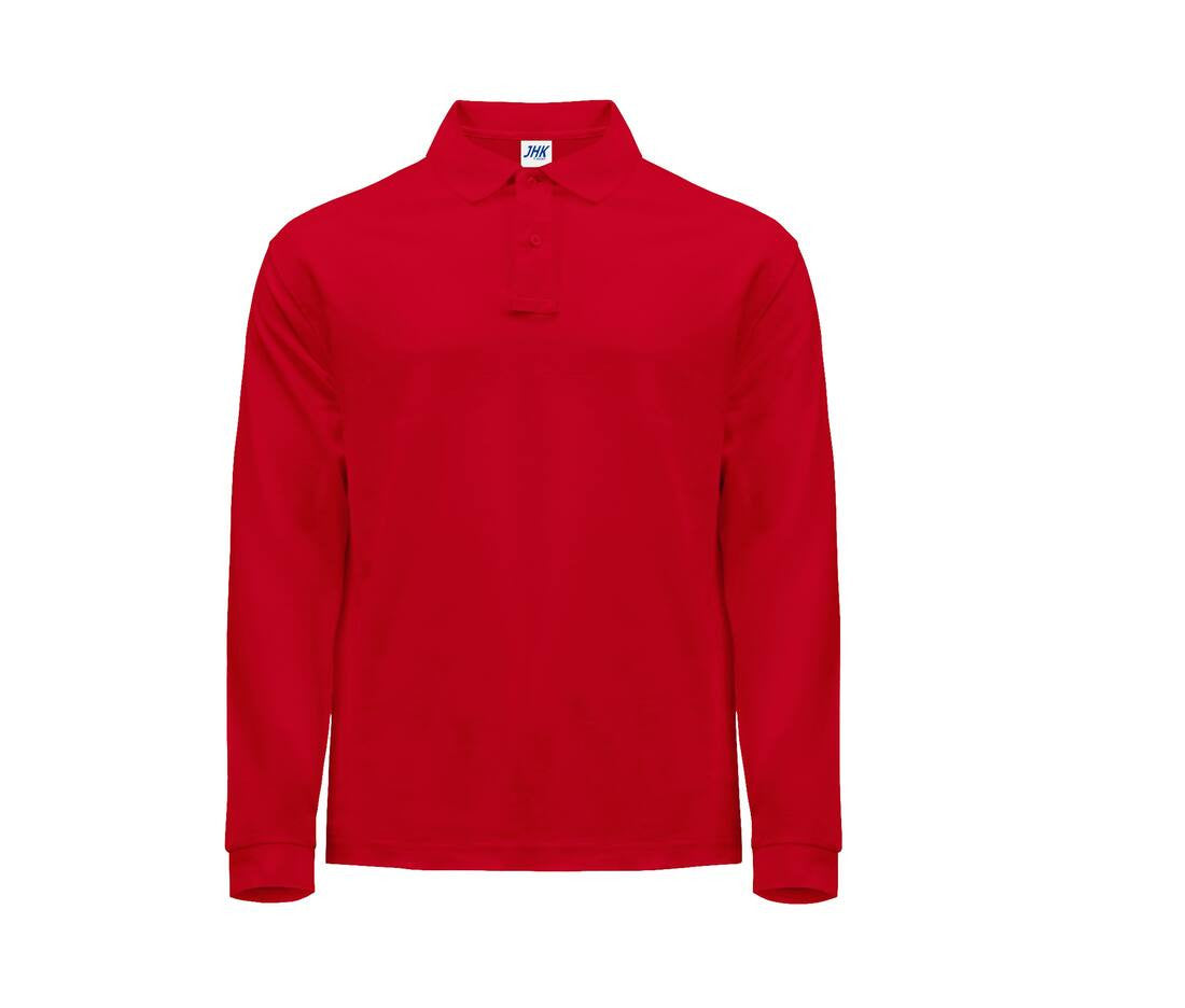 JHK - 182 - Polo manches longues en maille piquée - 10 coloris