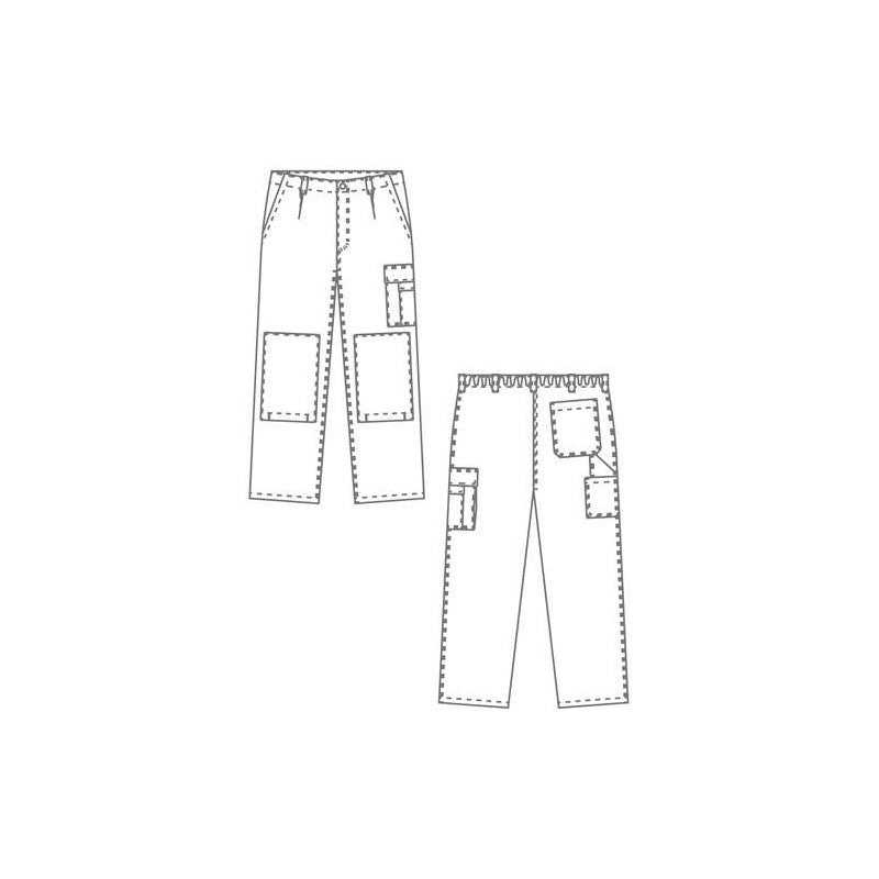 BP - Pantalon de travail basic en coton avec genouillères (taille courte et longue) - 7 coloris