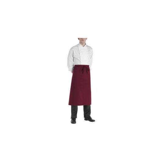 Tablier carre chef long burgundy Pâtisserie ECOFIH